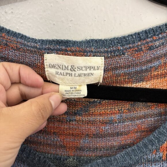 Denim & Supply Ralph Lauren Aztec Southwestern Knit Sweater Size Medium - Picture 7 of 10